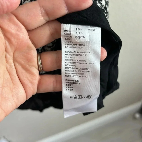 Maeve by Anthropologie Sterling Houndstooth Tunic Dress Black White size Small - Picture 11 of 16